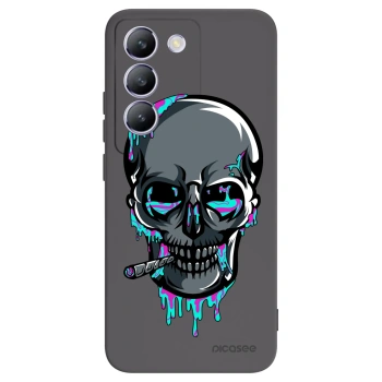 Picasee silikónový čierny obal pre Vivo V40 SE 5G - EARTH - Lebka 3.0