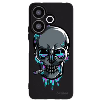 Picasee silikónový čierny obal pre Xiaomi Redmi 13 4G - EARTH - Lebka 3.0