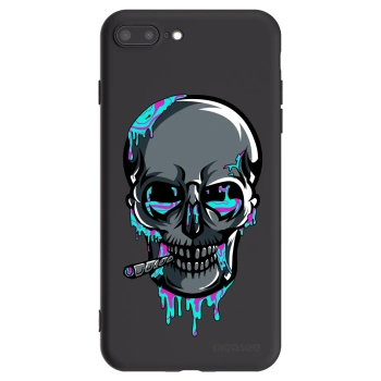 Picasee silikónový čierny obal pre Apple iPhone 8 Plus - EARTH - Lebka 3.0