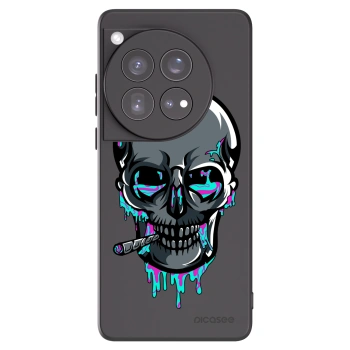 Picasee silikónový čierny obal pre OnePlus 12 5G - EARTH - Lebka 3.0