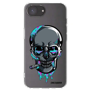 Picasee silikónový prehľadný obal pre Apple iPhone 16e - EARTH - Lebka 3.0