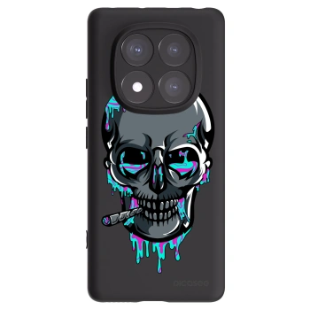 Picasee silikónový čierny obal pre Xiaomi Redmi Note 14 Pro 5G - EARTH - Lebka 3.0