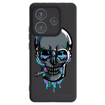 Picasee silikónový čierny obal pre Xiaomi Redmi Note 14 5G - EARTH - Lebka 3.0