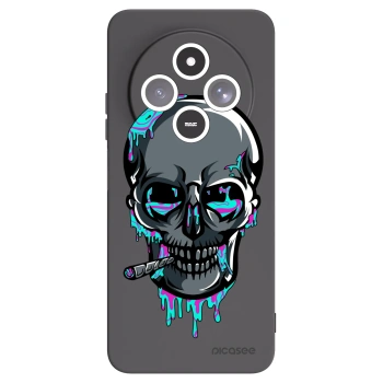 Picasee silikónový čierny obal pre Xiaomi Redmi 14C - EARTH - Lebka 3.0