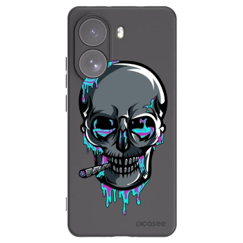 Picasee silikónový čierny obal pre Xiaomi Poco X7 - EARTH - Lebka 3.0