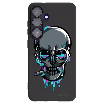 Picasee silikónový čierny obal pre Samsung Galaxy S25 5G - EARTH - Lebka 3.0