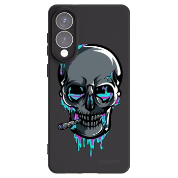 Picasee silikónový čierny obal pre Samsung Galaxy S25 Edge 5G - EARTH - Lebka 3.0