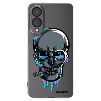 Picasee silikónový prehľadný obal pre Samsung Galaxy S25 Edge 5G - EARTH - Lebka 3.0