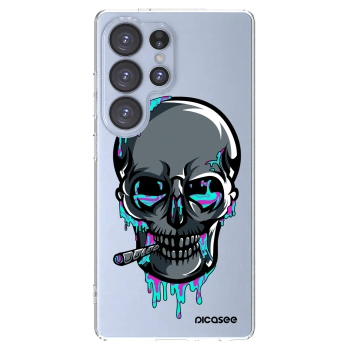 Picasee silikónový prehľadný obal pre Samsung Galaxy S25 Ultra 5G - EARTH - Lebka 3.0