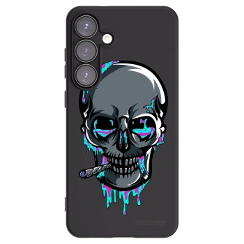 Picasee silikónový čierny obal pre Samsung Galaxy S25+ 5G - EARTH - Lebka 3.0