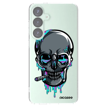 Picasee silikónový prehľadný obal pre Samsung Galaxy S25+ 5G - EARTH - Lebka 3.0