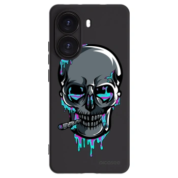 Picasee silikónový čierny obal pre Xiaomi Poco X7 Pro 5G - EARTH - Lebka 3.0