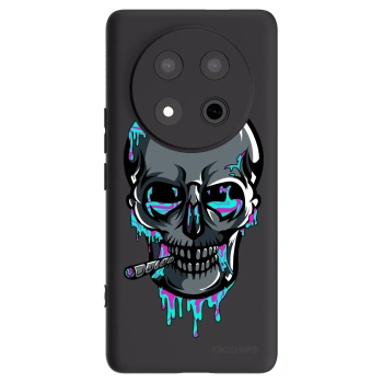 Picasee silikónový čierny obal pre Honor Magic7 Lite 5G - EARTH - Lebka 3.0