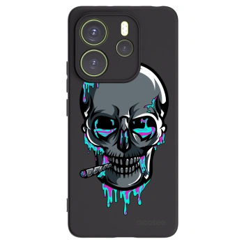 Picasee silikónový čierny obal pre Xiaomi Redmi Note 14 4G - EARTH - Lebka 3.0