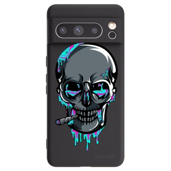 Picasee silikónový čierny obal pre Google Pixel 8 Pro - EARTH - Lebka 3.0