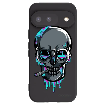 Picasee silikónový čierny obal pre Google Pixel 9 - EARTH - Lebka 3.0