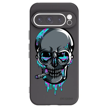 Picasee silikónový čierny obal pre Google Pixel 9 Pro - EARTH - Lebka 3.0