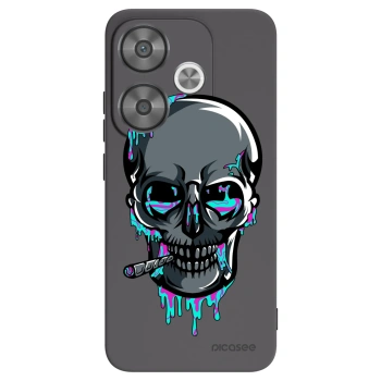 Picasee silikónový čierny obal pre Xiaomi Poco F6 - EARTH - Lebka 3.0