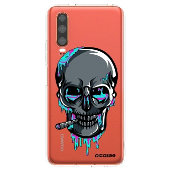 Picasee silikónový prehľadný obal pre Huawei P30 - EARTH - Lebka 3.0