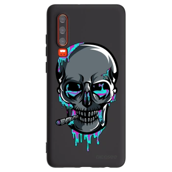 Picasee silikónový čierny obal pre Huawei P30 - EARTH - Lebka 3.0