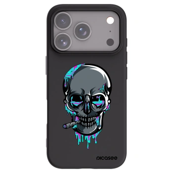 Picasee silikónový čierny obal pre Apple iPhone 17 Pro - EARTH - Lebka 3.0