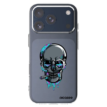 Picasee silikónový prehľadný obal pre Apple iPhone 17 Pro - EARTH - Lebka 3.0
