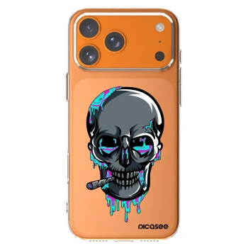 Picasee silikónový prehľadný obal pre Apple iPhone 17 Pro Max - EARTH - Lebka 3.0