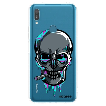 Picasee silikónový prehľadný obal pre Huawei Y6 2019 - EARTH - Lebka 3.0