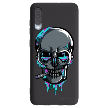 Picasee silikónový čierny obal pre Samsung Galaxy A70 A705F - EARTH - Lebka 3.0