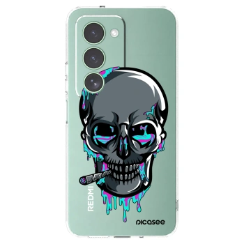 Picasee silikónový prehľadný obal pre Xiaomi Redmi 15 5G - EARTH - Lebka 3.0