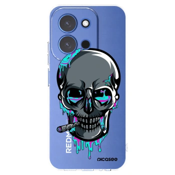 Picasee silikónový prehľadný obal pre Xiaomi Redmi 15C 4G - EARTH - Lebka 3.0