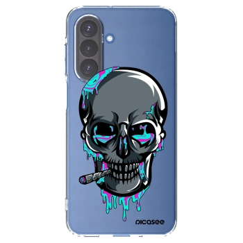 Picasee silikónový prehľadný obal pre Samsung Galaxy A17 5G - EARTH - Lebka 3.0