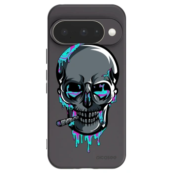 Picasee silikónový čierny obal pre Google Pixel 10 - EARTH - Lebka 3.0