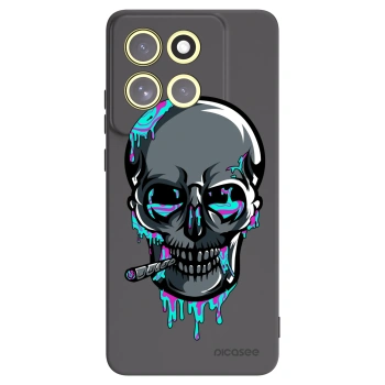 Picasee silikónový čierny obal pre Motorola Moto G86 Power 5G - EARTH - Lebka 3.0