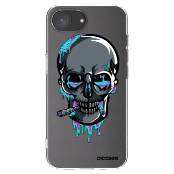 Picasee silikónový prehľadný obal pre Apple iPhone 17e - EARTH - Lebka 3.0