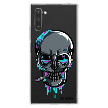 Picasee silikónový prehľadný obal pre Samsung Galaxy Note 10 N970F - EARTH - Lebka 3.0