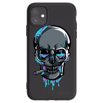 Picasee silikónový čierny obal pre Apple iPhone 11 - EARTH - Lebka 3.0