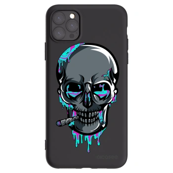 Picasee silikónový čierny obal pre Apple iPhone 11 Pro Max - EARTH - Lebka 3.0