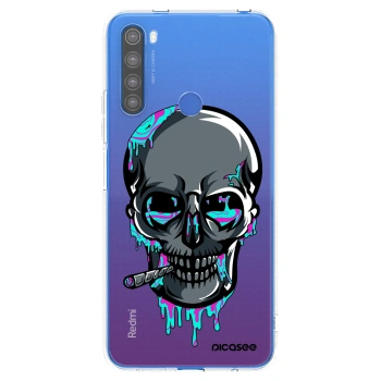 Picasee silikónový prehľadný obal pre Xiaomi Redmi Note 8T - EARTH - Lebka 3.0