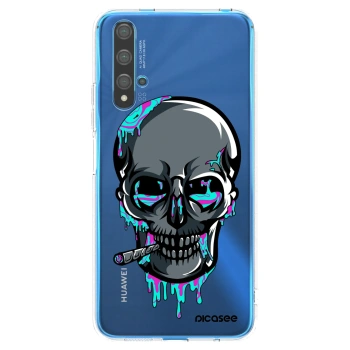 Picasee silikónový prehľadný obal pre Huawei Nova 5T - EARTH - Lebka 3.0