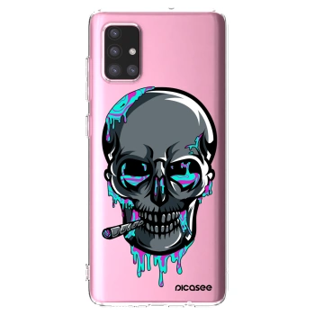 Picasee silikónový prehľadný obal pre Samsung Galaxy A71 A715F - EARTH - Lebka 3.0