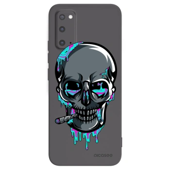 Picasee silikónový čierny obal pre Samsung Galaxy S20 G980F - EARTH - Lebka 3.0