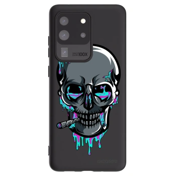 Picasee silikónový čierny obal pre Samsung Galaxy S20 Ultra 5G G988F - EARTH - Lebka 3.0