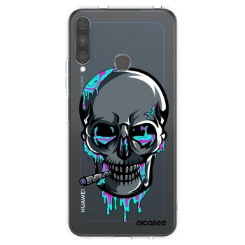 Picasee silikónový prehľadný obal pre Huawei P40 Lite E - EARTH - Lebka 3.0