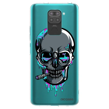 Picasee silikónový čierny obal pre Xiaomi Redmi Note 9 - EARTH - Lebka 3.0