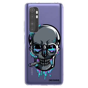 Picasee silikónový prehľadný obal pre Xiaomi Mi Note 10 Lite - EARTH - Lebka 3.0