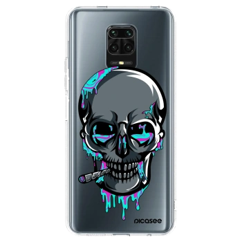Picasee silikónový prehľadný obal pre Xiaomi Redmi Note 9S - EARTH - Lebka 3.0