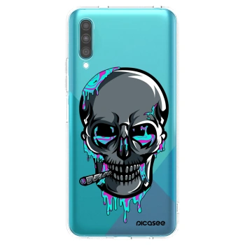 Picasee silikónový prehľadný obal pre Samsung Galaxy A30s A307F - EARTH - Lebka 3.0