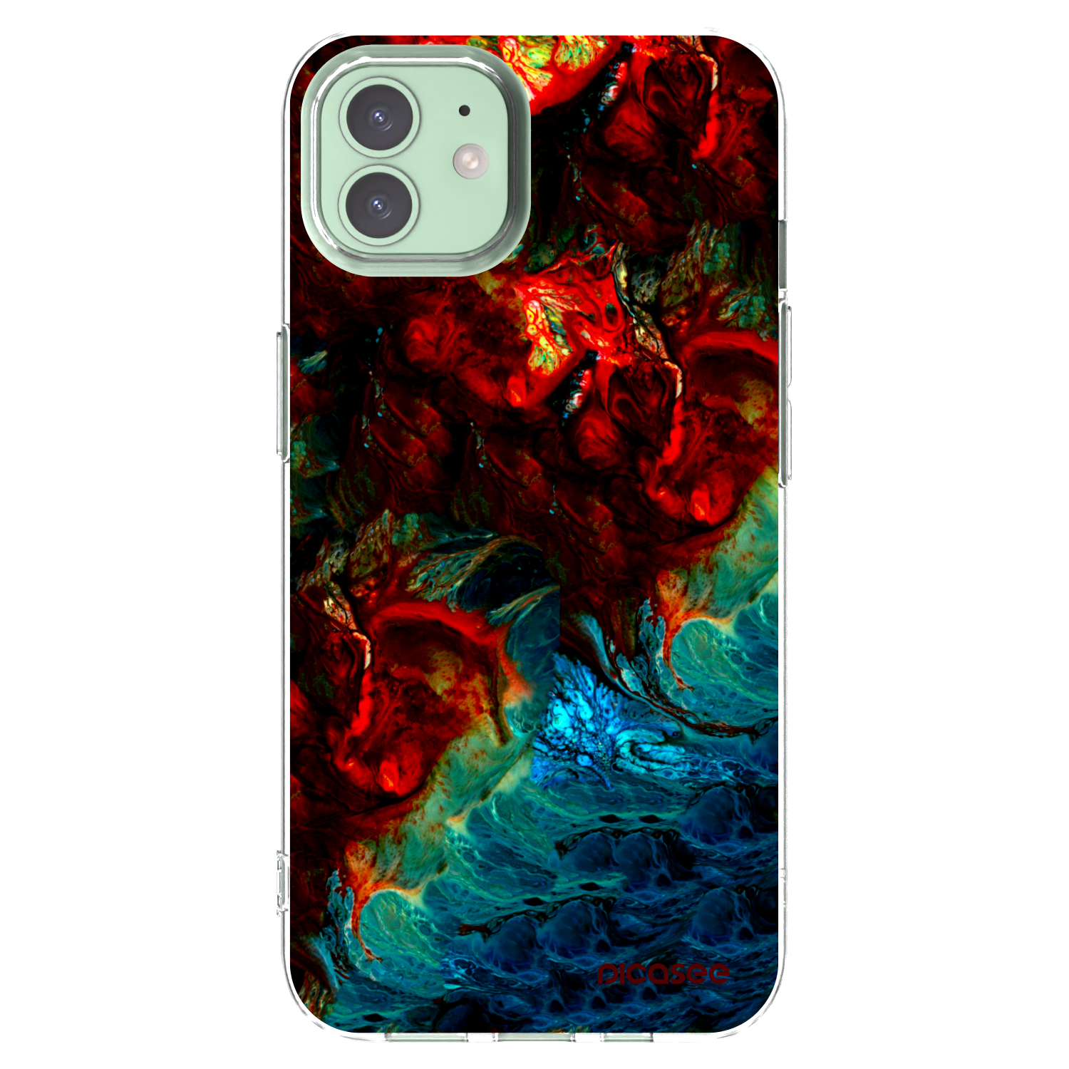 Picasee silikónový prehľadný obal pre Apple iPhone 12 - Universe