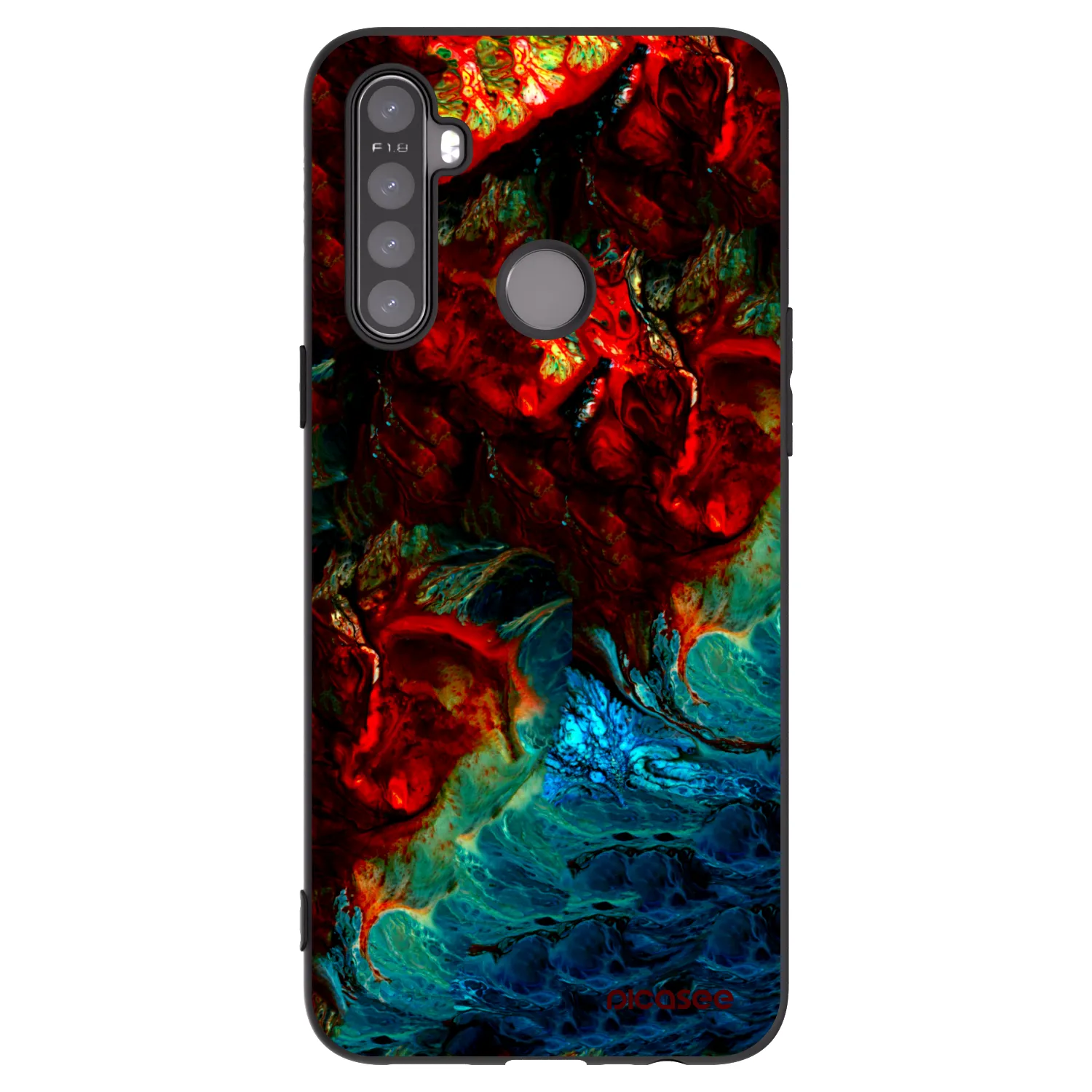 Picasee silikónový čierny obal pre Realme 5 - Universe